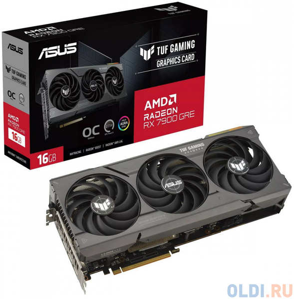 Видеокарта Asus PCI-E 4.0 TUF-RX7900GRE-O16G-GAMING AMD Radeon RX 7900GRE 16Gb 256bit GDDR6 1972/18000 HDMIx1 DPx3 HDCP Ret