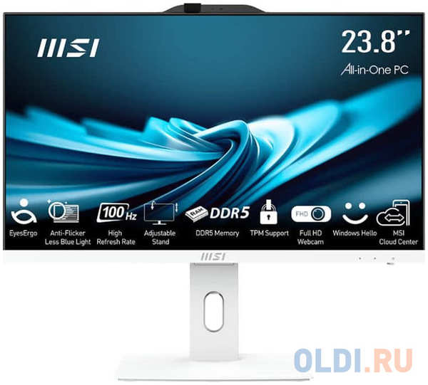 AIO MSI PRO AP242P 14M-658XRU i5-14400 16Gb 1Tb + SSD 256Gb Intel UHD Graphics 730 23.8 FHD IPS BT No OS 9S6-AE0622-658