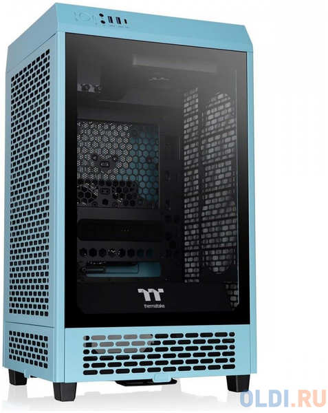 Корпус Thermaltake The Tower 200 Turquoise /Turquoise/Win/SPCC/Tempered Glass*1/CT140 Fan*2/Color Box 4346863005