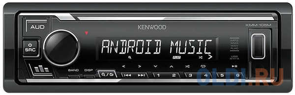 Автомагнитола Kenwood KMM-105M 1DIN 4x50Вт USB 2.0 AUX 3