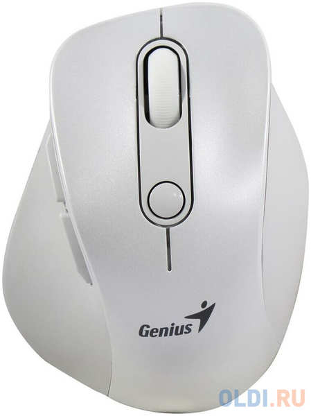 Wireless mouse Genius Ergo 9000S Pro, BT 5.0 / 2.4 GHz, RGB LED, 800 / 1200 / 1600 / 2400 DPI, buttons: 6, color: pearl