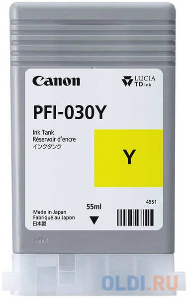 Картридж струйный Canon PFI-030Y 3492C001АА (55мл) для Canon imagePROGRAF TA-20, TA-30, TM-240, TM-340