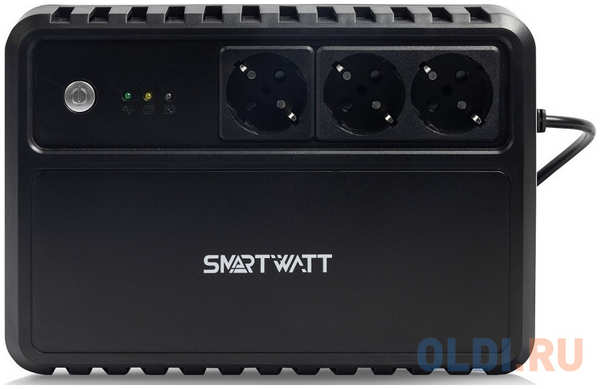 ИБП SMARTWATT UPS SAFE 400 Line-interactive 400VA/240W Brick (Euro x3, , LED, 255x175x93(мм), 3,7 кг, гарантия 24мес. (И 4346865457