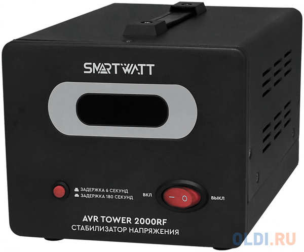 Напольный стабилизатор напряжения SMARTWATT AVR TOWER 2000RF (140W - 260W, 2000VA, 2 кВт, 50-60 Гц, розеток - 2, LED-дис 4346865840