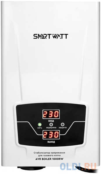 Стабилизатор напряжения для газового котла SMARTWATT AVR BOILER 1000RW (140W - 260W, 1000VA, 1 кВт, 50 Гц, розеток - 1