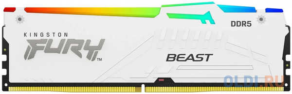 Оперативная память для компьютера Kingston Fury Beast White RGB DIMM 32Gb DDR5 5200 MHz KF552C40BWA-32 4346866826