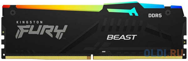 Оперативная память для компьютера Kingston Fury Beast RGB DIMM 16Gb DDR5 6000 MHz KF560C36BBE2A-16