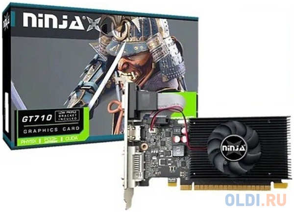 SINOTEX Ninja Видеокарта Ninja (Sinotex) GT710 4G DDR3 64BIT DVI HDMI VGA 1FAN RTL 4346871086