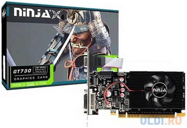 SINOTEX Ninja Видеокарта Ninja (Sinotex) GT730 1GB DDR3 128BIT DVI HDMI VGA 1FAN RTL 4346871087