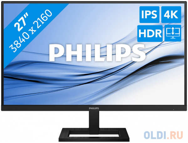 МОНИТОР 27″ PHILIPS 27E1N1900AE/00 Black (4K, IPS, 3840x2160, 4 ms, 178°/178°, 350 cd/m, 1000:1, +2xHDMI 2.0,+2xUSB 3.2) 4346871704