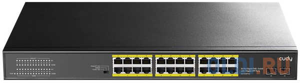 Коммутатор Cudy GS1028PS2 (L2) 24x1Гбит/с 2SFP 24PoE+ 300W неуправляемый 4346871813