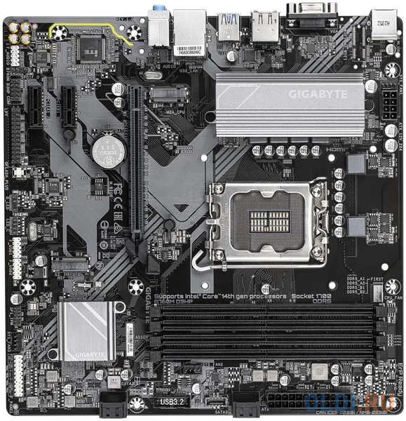 GIGABYTE B760M D3HP, LGA1700, B760, 4*DDR5, 4*SATA, 2*M.2, 3*USB 3.2, 2*USB 2.0, 1*PCIx16, 2*PCIx1, D-Sub+HDMI+DP, mATX 4346872647