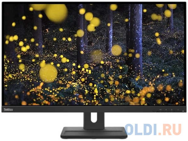 Монитор Lenovo 27″ ThinkVision E27q-20 черный IPS LED 4ms 16:9 HDMI M/M матовая HAS Piv 1000:1 350cd 178гр/178гр 2560x1440 75Hz DP 2K 6.6кг 4346872652