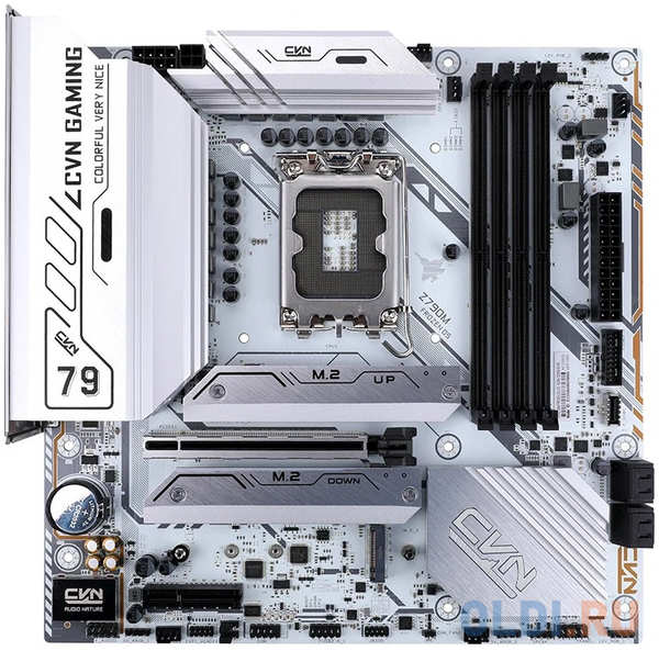 Материнская плата Colorful CVN Z790M FROZEN D5 V20 Z790 LGA1700 4xDDR5 1xPCIEx16 1xPCIEx4 3xM.2 2xTypeC 1xUSB3.2Gen2 3xUSB3.2Gen1 5xUSB2.0 6xSATA3.0 2