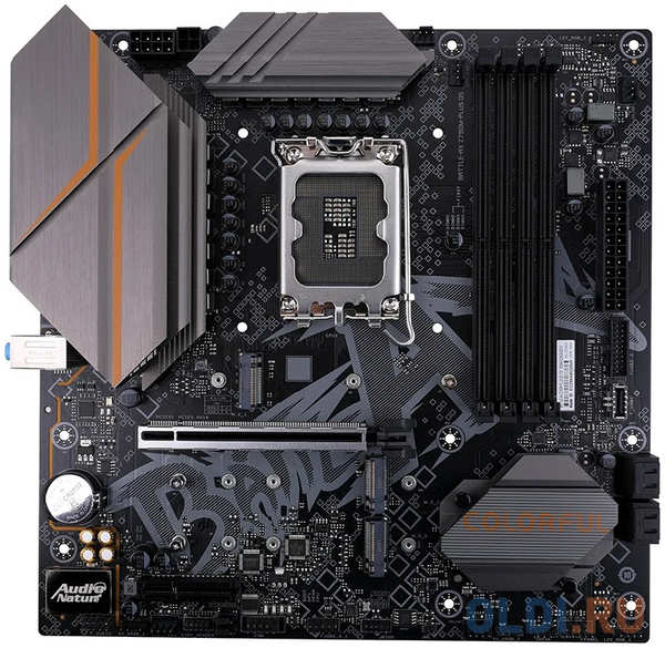 Материнская плата Colorful BATTLE-AX Z790M-PLUS D5 V20 Z790 LGA1700 4xDDR5 2xPCIEx16 1xPCIEx4 3xM.2 2xTypeC 1xUSB3.2Gen2 3xUSB3.2Gen1 5xUSB2.0 6xSATA3 4346872761