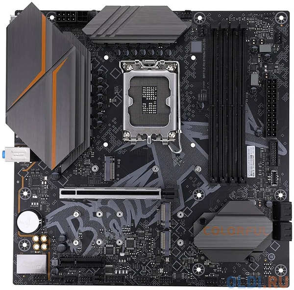 Материнская плата Colorful BATTLE-AX B760M-PLUS D5 V20 Z760 LGA1700 4xDDR5 1xPCIEx16 1xPCIEx4 3xM.2 2xTypeC 3xUSB3.2Gen1 5xUSB2.0 4xSATA3.0 2.5G DP HD