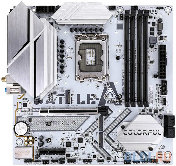 Материнская плата Colorful BATTLE-AX B760M-WHITE WIFI V20 B760 LGA1700 4xDDR4 1xPCIEx16 1xPCIEx4 3xM.2 2xTypeC 5xUSB3.2Gen1 6xUSB2.0 4xSATA3.0 2.5G DP