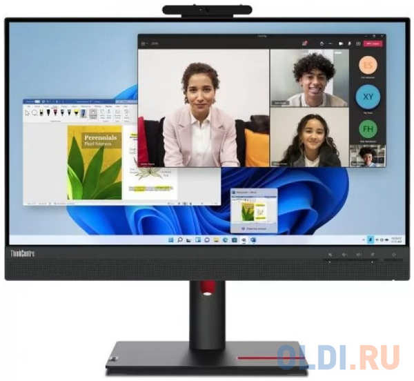 МОНИТОР 23.8″ Lenovo ThinkVision TIO24 (Gen5) (IPS,1920x1080, 4ms, 3in1 connection w/ Tiny, DP, HDMI, USB Hub, Mic