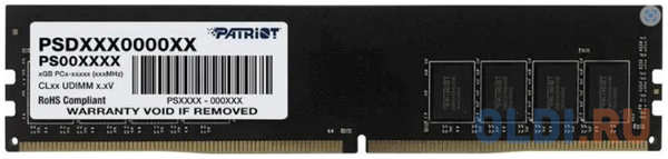 Оперативная память для компьютера Patriot Signature DIMM 16Gb DDR4 3200 MHz PSD416G320082 4346874700