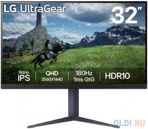 Монитор LG 31.5″ UltraGear 32GS85Q-B IPS LED 16:9 HDMI матовая HAS 350cd 178гр/178гр 2560x1440 180Hz FreeSync DP 2K USB 7.5кг