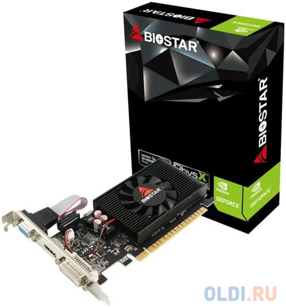 Видеокарта Biostar PCI-E GT710-2GB D3 LP NVIDIA GeForce GT 710 2Gb 64bit DDR3 954/1333 DVIx1 HDMIx1 CRTx1 HDCP Ret low profile 4346876601