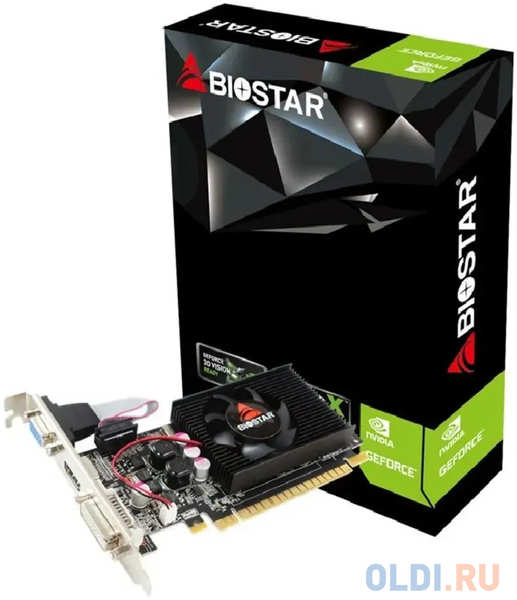 Видеокарта Biostar PCI-E G210-1GB D3 LP NVIDIA GeForce 210 1Gb 64bit DDR3 589/1333 DVIx1 HDMIx1 CRTx1 Ret low profile 4346876607