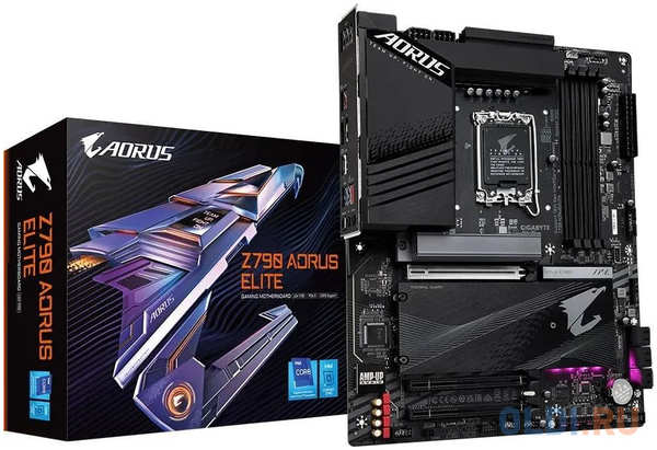 Материнская плата Gigabyte Z790 AORUS ELITE Soc-1700 Intel Z790 4xDDR5 ATX AC`97 8ch(7.1) 2.5Gg RAID+HDMI+DP