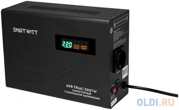 Стабилизатор напряжения Smartwatt AVR Triac 500TW 500ВА черный