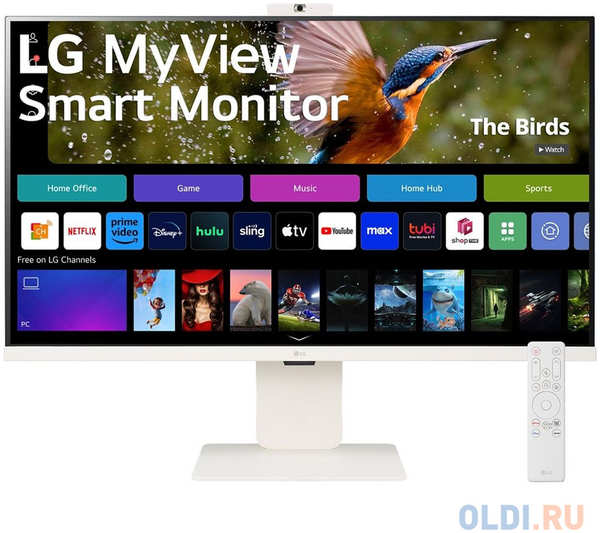 Монитор LG 31.5″ MyView 32SR85U-W IPS LED 16:9 HDMI M/M Cam матовая HAS 400cd 178гр/178гр 3840x2160 60Hz 4K USB 7.7кг