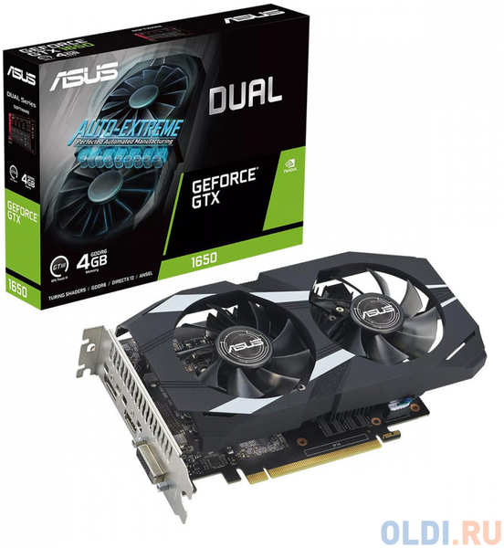 Видеокарта ASUS DUAL-GTX1650-4GD6-P-EVO //GTX1650,DVI,HDMI,DP,4G,D6 4346878845