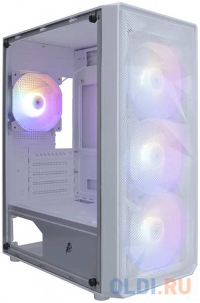 1STPLAYER FD3-M White / mATX / 4x120mm LED fans / FD3-M-WH-4F1-W 4346880346
