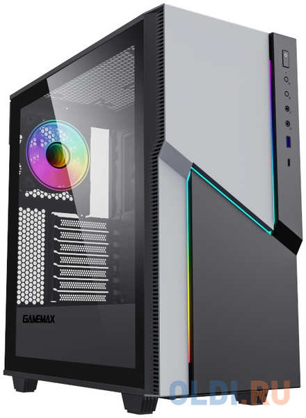 Gamemax Корпус ZORRO BLACK без БП (Midi Tower, Черный., 1*USB3.0, 1*USB Type-C, COC fan) 4346880388