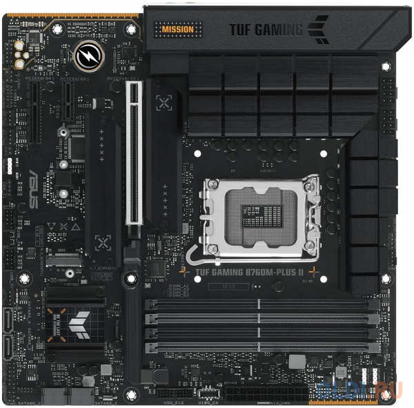 Материнская плата Asus TUF GAMING B760M-PLUS II Soc-1700 Intel B760 4xDDR5 mATX AC`97 8ch(7.1) 2.5Gg RAID+HDMI+DP 4346880473