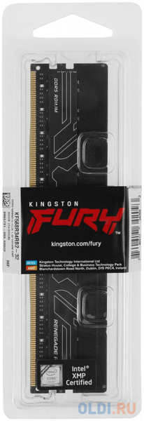 Модуль памяти Kingston 32GB DDR5 6800 FURY Renegade Pro RDIMM Black XMP ECC Registered DIMM (Single Module) 2RX8 34-44-44 1.4V 288-pin 16Gbit 4346881465