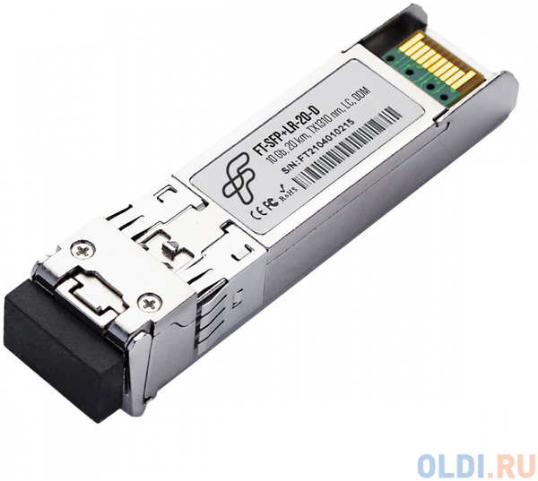 Волоконно-оптический приемопередатчик Fibertrade FT-SFP+-LR-20-D Трансивер 10G, SFP+, LC SMF 20km, 1310nm laser, (прошивка Mellanox) OEM {10}