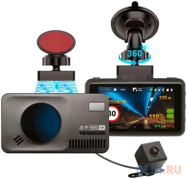 Видеорегистратор с радар-детектором TrendVision DriveCam Real 4K Signature LNA 2CH GPS ГЛОНАСС 4346885203