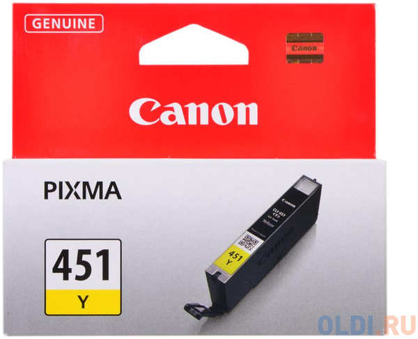Картридж Canon CLI-451Y для iP7240 MG5440 желтый 434688802