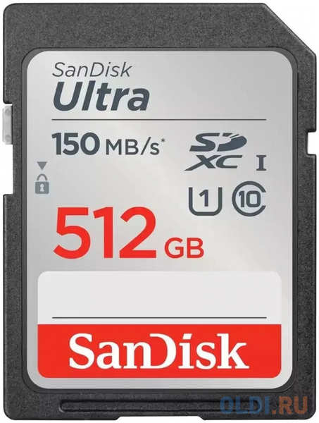 Карта памяти SDXC 512GB UHS-I SDSDUNC-512G-GN6IN SANDISK 4346888250