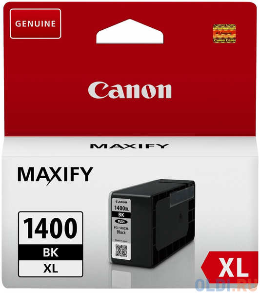 Картридж Canon PGI-1400XL BK 1200стр Черный 434695639