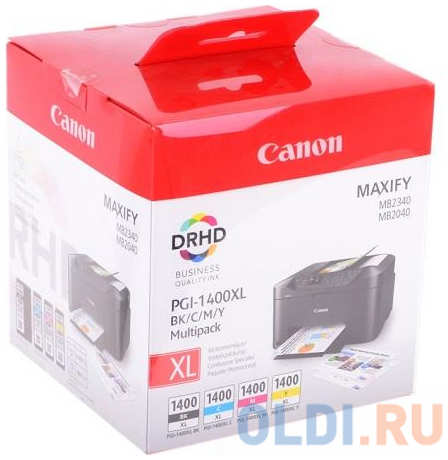 Картридж Canon PGI-1400XL BK/C/M/Y EMB MULTI для MAXIFY МВ2040 МВ2340