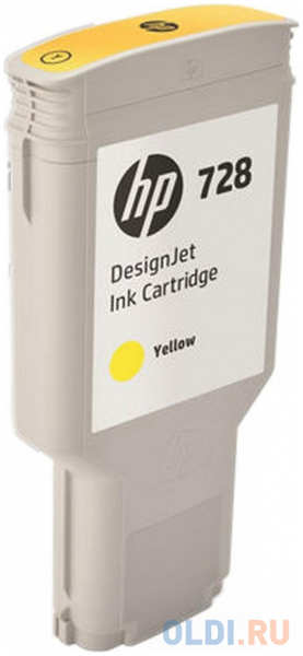 Картридж HP 728 F9K15A для DJ T730 желтый 434714542