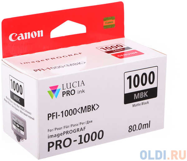 Картридж Canon PFI-1000 MBK для IJ SFP PRO-1000 WFG матовый черный 0545C001 434725343