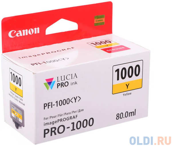 Картридж Canon PFI-1000 Y для IJ SFP PRO-1000 WFG желтый 0549C001 434725380