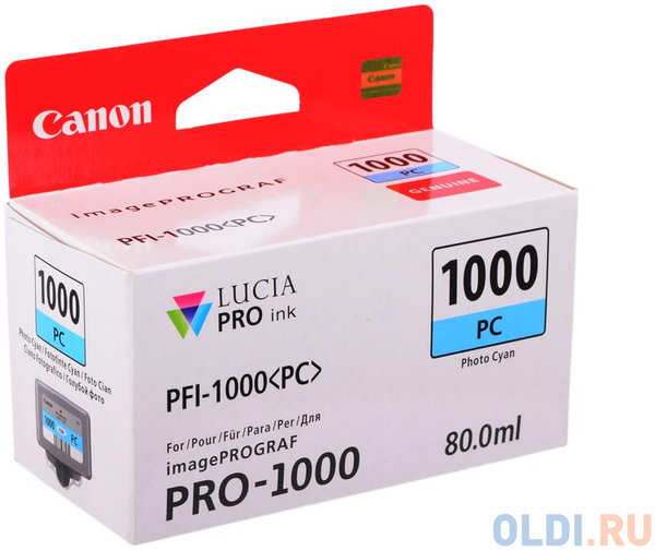 Картридж Canon PFI-1000 PC для IJ SFP PRO-1000 WFG фото голубой 0550C001 434725385