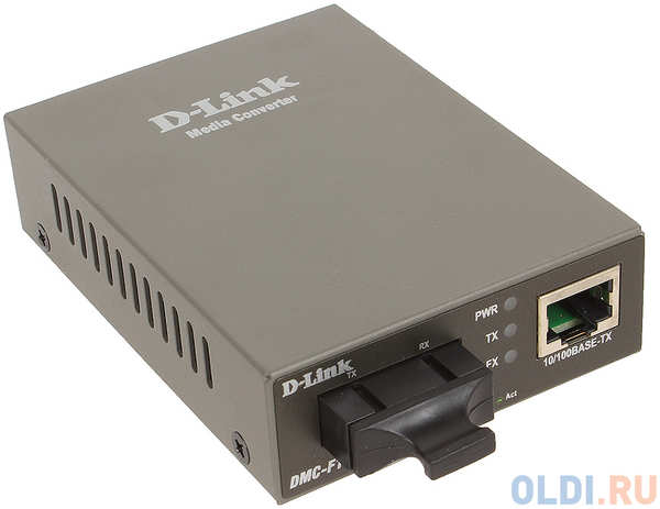Медиаконвертер D-Link DMC-F15SC/A1A Медиаконвертер с 1 портом 10/100Base-TX и 1 портом 100Base-FX с разъемом SC для одномодового оптического кабеля (д 434744573