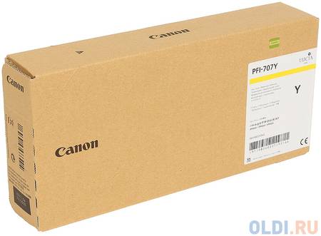 Картридж Canon PFI-707 Y для iPF830/840/850 желтый 9824B001 434782442