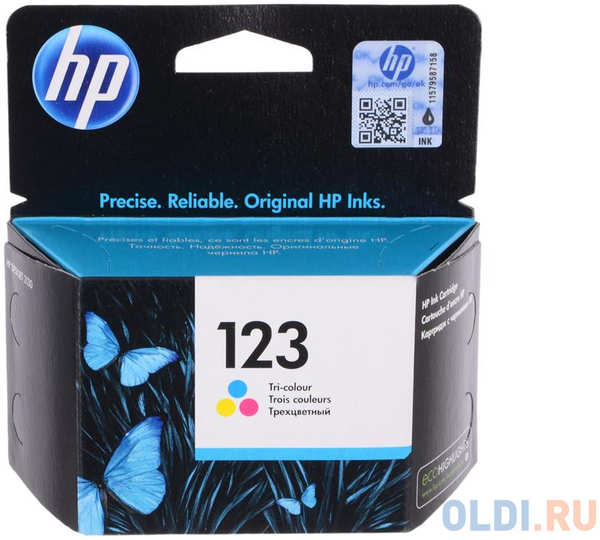Картридж HP 123 F6V16AE для HP DJ 2130 100стр цветной 434786549