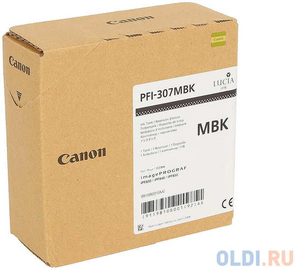 Картридж Canon PFI-307 MBK для iPF830/840/850 черный 9810B001 434787530