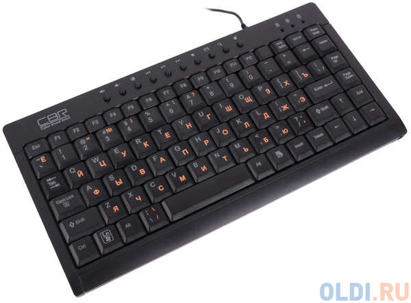 Клавиатура CBR KB 175, мини, металлическое дно, мультимедия, 87 кн. + 10 доп., USB 434790562