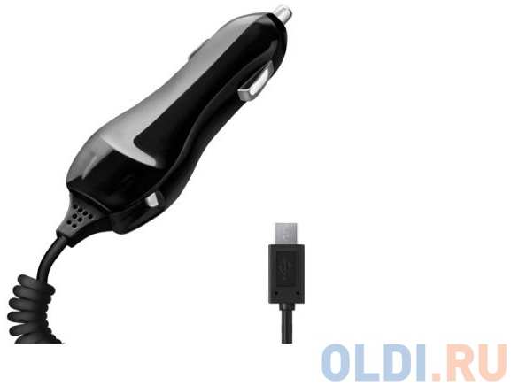 Автомобильное зарядное устройство Deppa 2.1A microUSB черный 434797081
